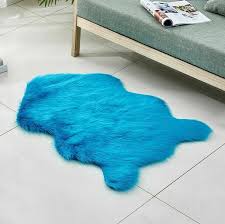C08 - Blue Sheepskin 60x90cm_(Blue)
