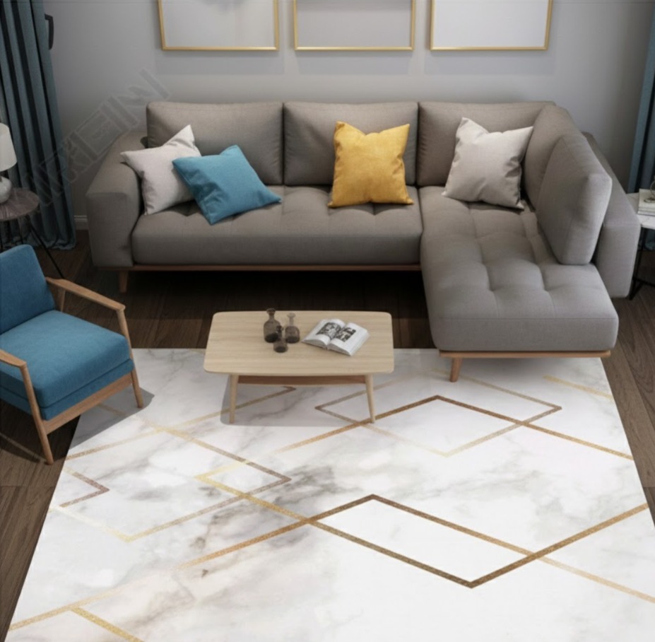 C29-1 Carpet 1m40x2m_(Beige, Gold)