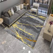 C34-1 (1.4x2.0) Grey&Yellow Rug Carpet 1m40x2m_(Yellow, Grey)