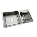 7540 BR - Brushed Steel Double Bowl Kitchen Sink