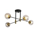 LG3504-4 Black And Amber Glass Pendant lamp