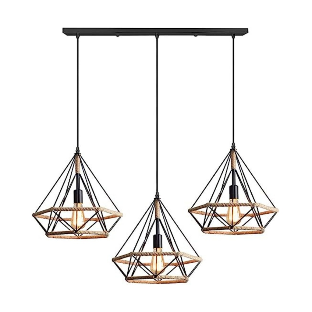 XL8005-3 - Diamond Wire Frame Pendant Lamp