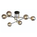 LG3504-6 Black And Amber Glass Pendant lamp