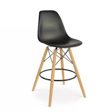 NU623B Fixed 4-leg Bar chair_(Black)
