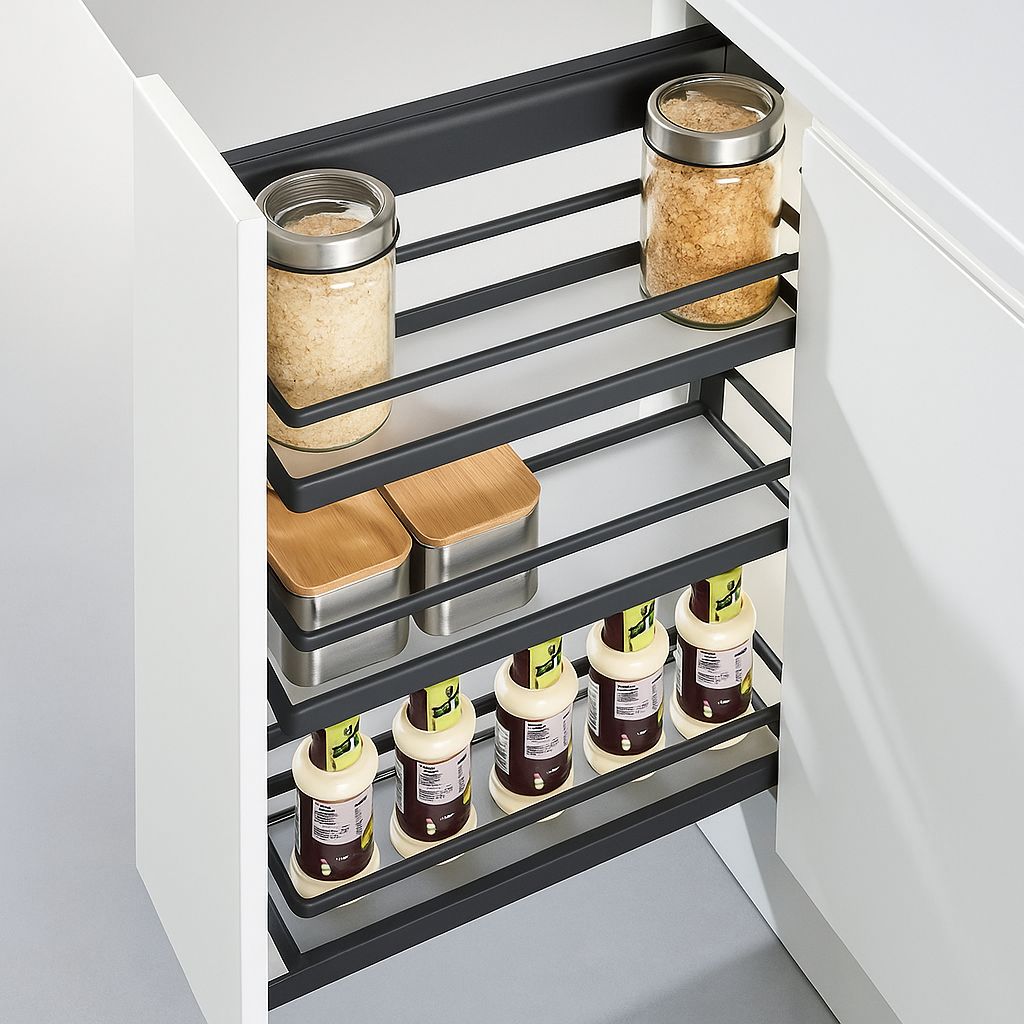 304154 Side Pull Out Basket 300mm