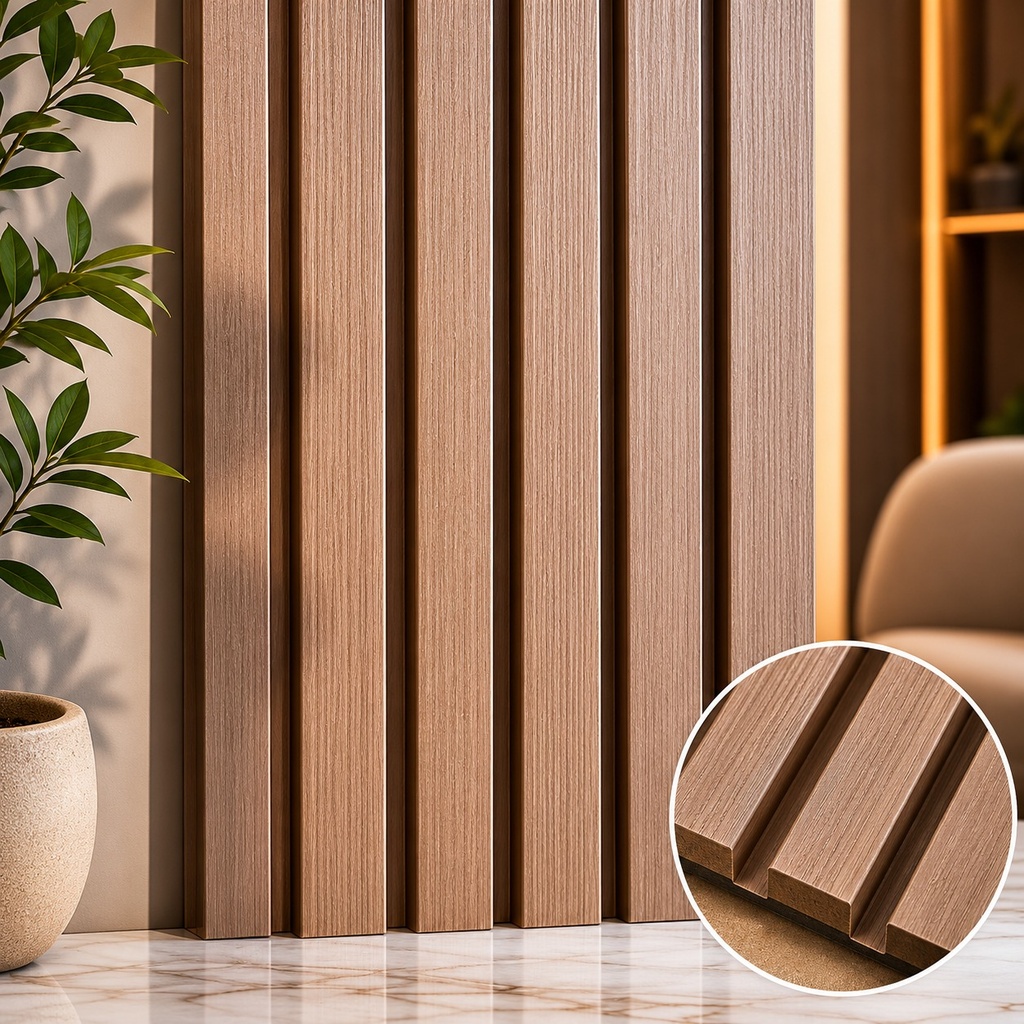 KJ-04 Brown WPC Wall Cladding