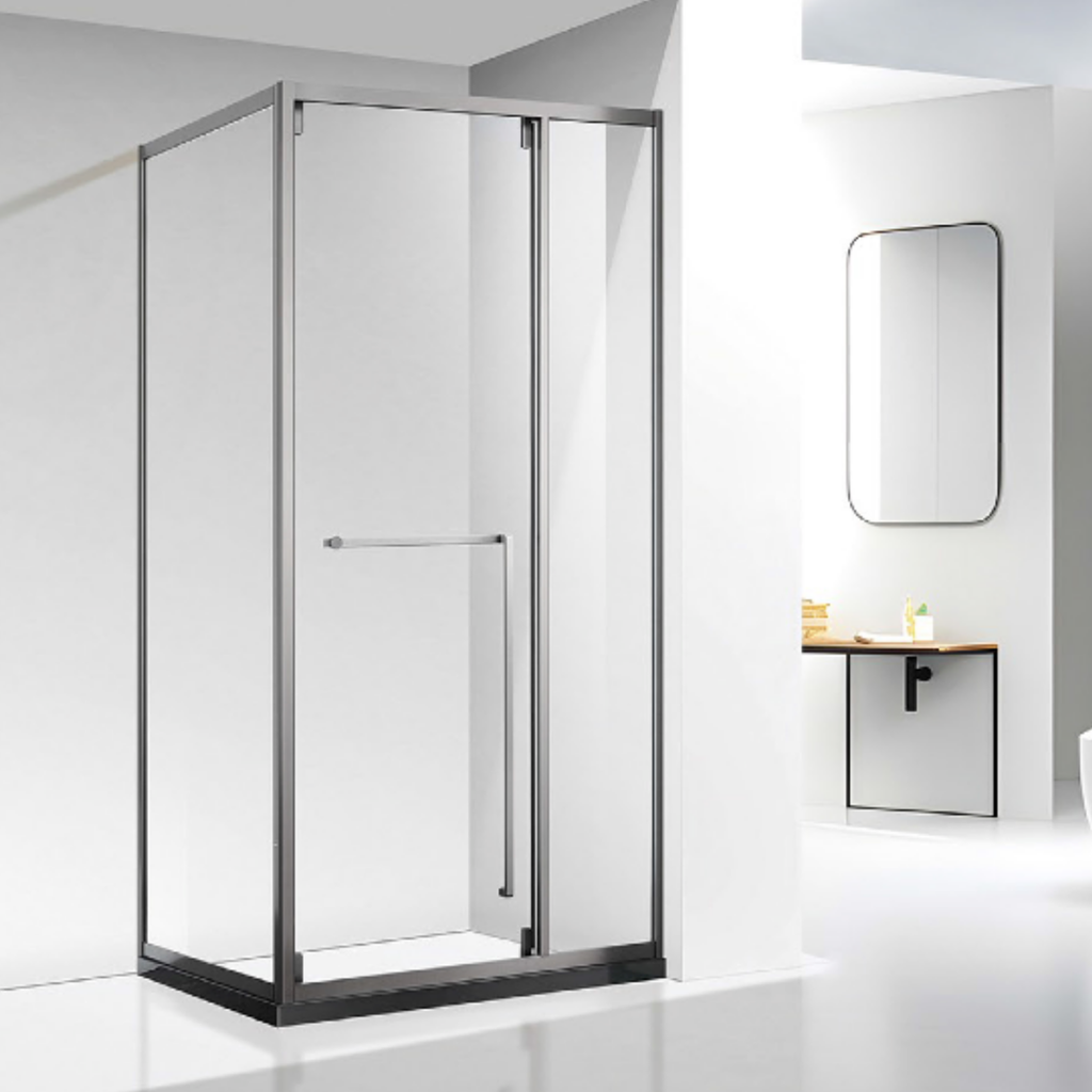 2327-1000 Left (1000*1000*2000mm) 8mm Matt Black Shower Enclosure