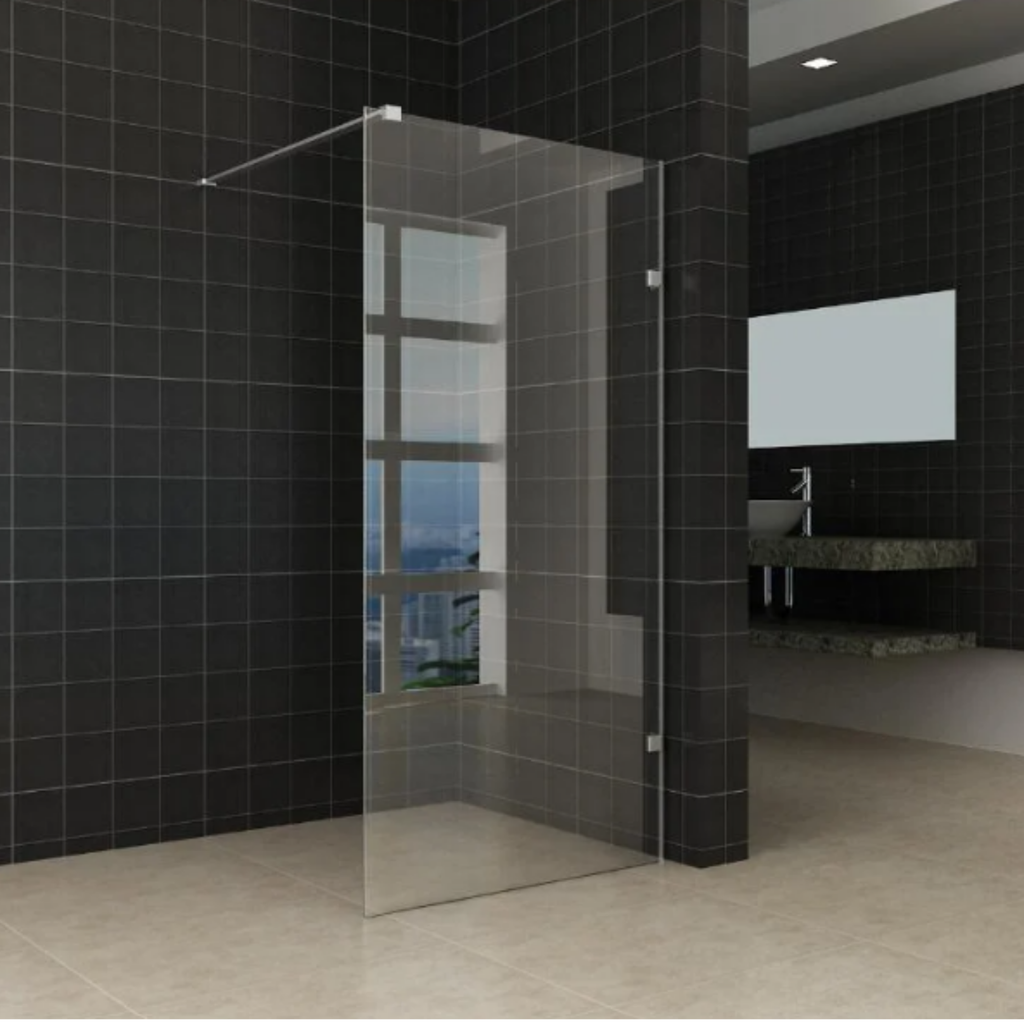 PK1020-PS - Chrome Finish Frame Single Shower Screen