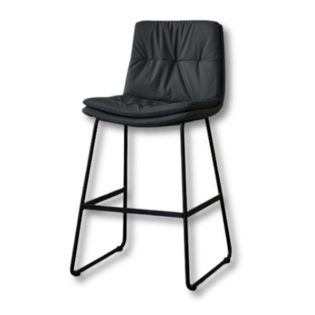 F-33-77cm Black Fixed 2-leg Bar chair