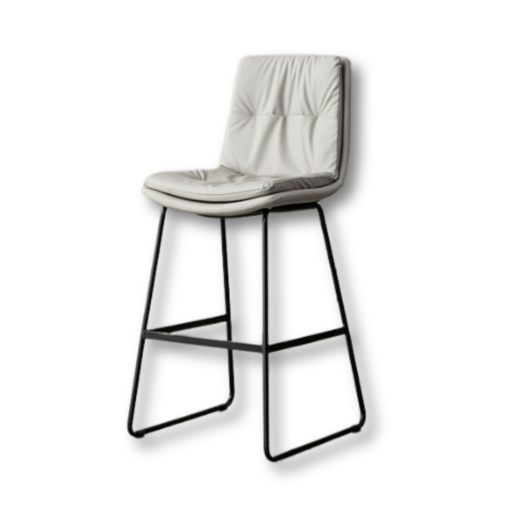 F-33-77cm Beige Fixed 2-leg Bar chair