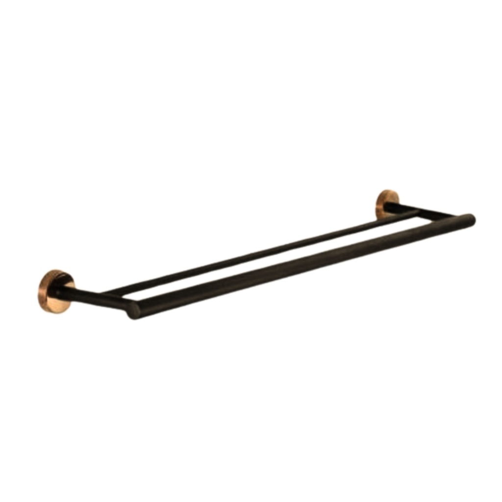 581P02_(Black and Gold) Double Towel Bar