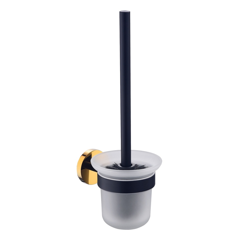 581P09_(Black and Gold) Toilet Brush & Holder