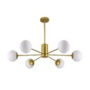 8001-6 Gold and White Pendant Lamp
