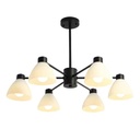 3508-6 -  Black And White Glass Pendant Lamp