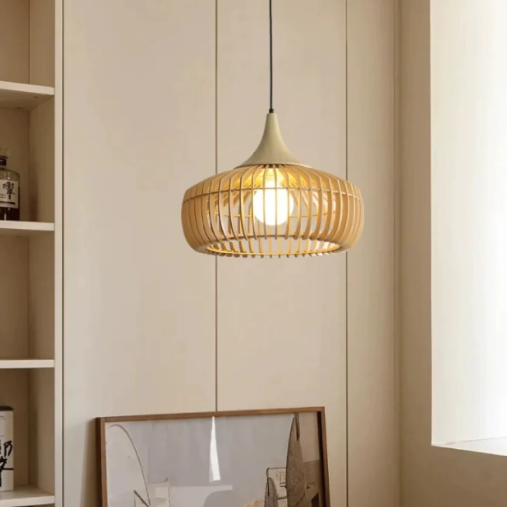 AQ2134 - Rustic Farmhouse Wooden Pendant Lamp