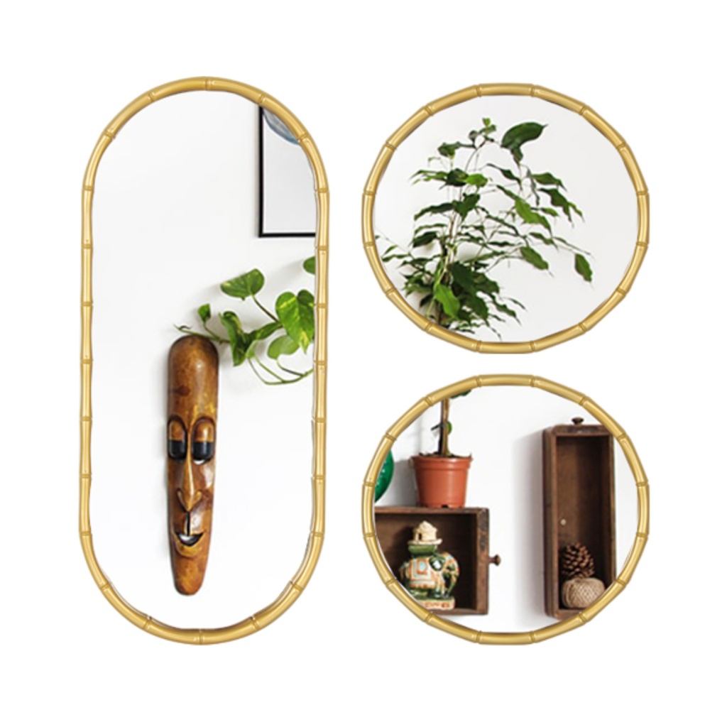 JH-MP0030 Bamboo Mirror 3 Piece Set