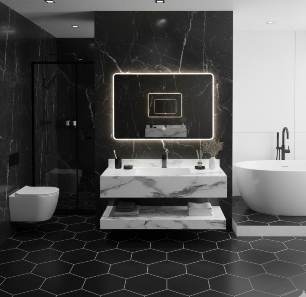 CA Borghini Vein Sintered Stone Vanity