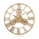 YX2024 - Brushed Gold Gear Wall Clock
