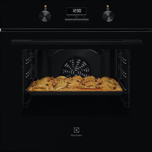 ELECTROLUX 65L Built-In Multifunctional 60cm Black Oven - KOH3H00BK