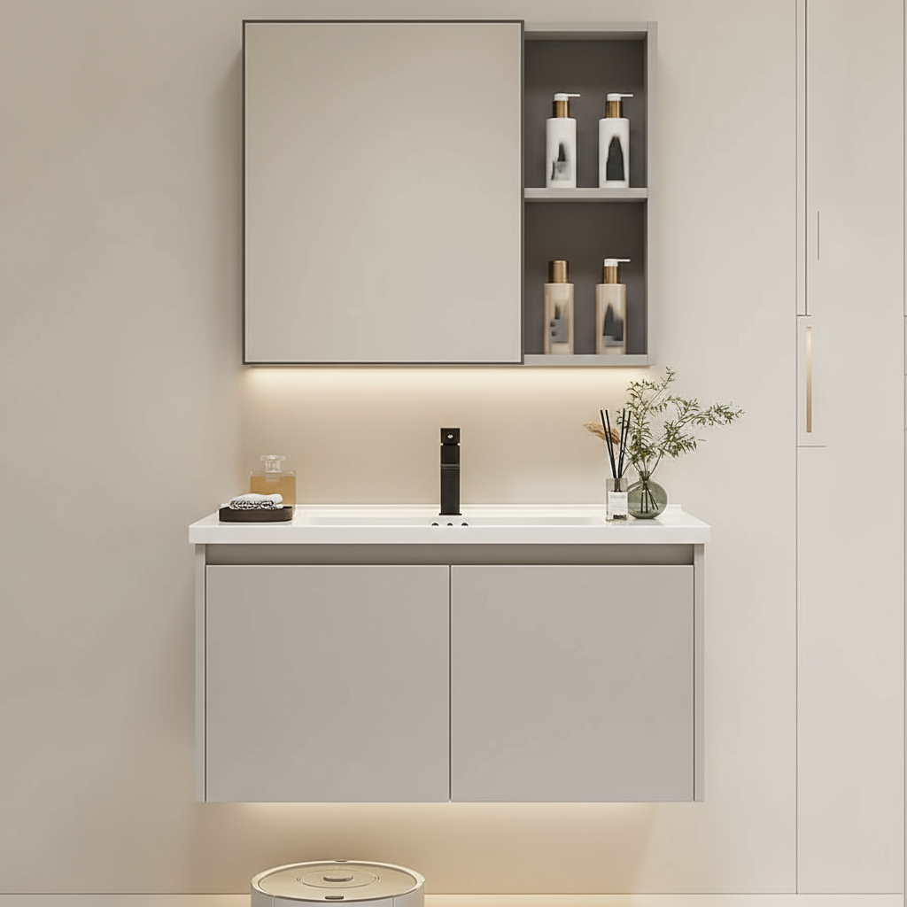 KJ02 Aluminium Bathroom Cabinet Set