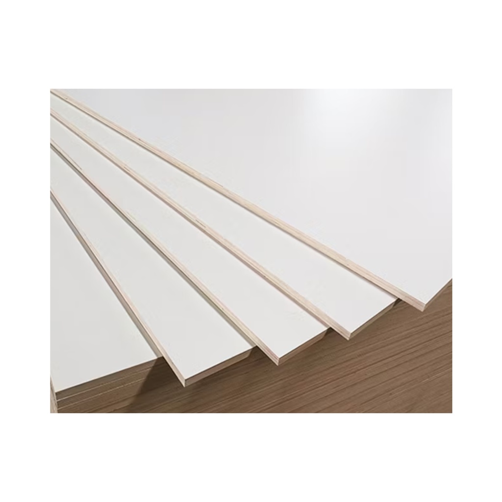 Pure White Plywood Melamine Sheet - Peach Skin 18MM