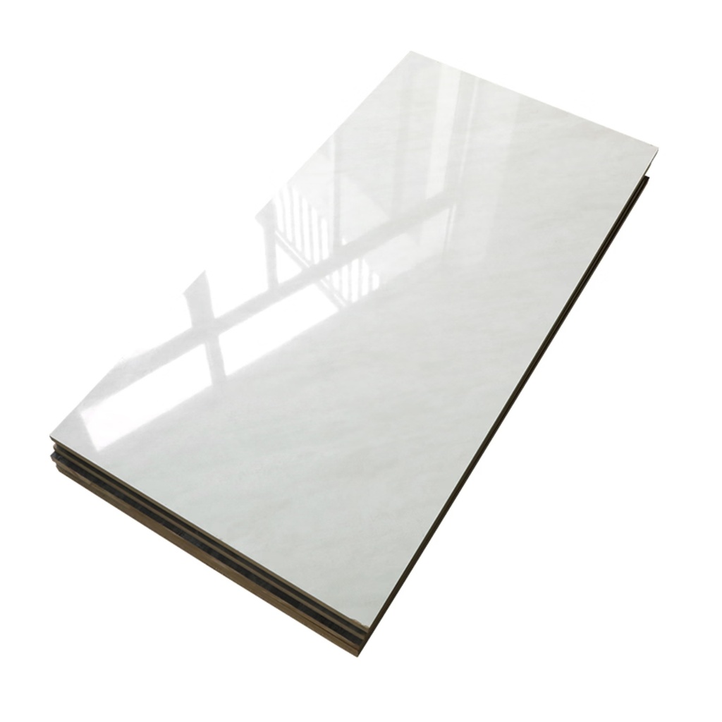 UV Glossy Pure White Plywood Melamine Sheet 18mm