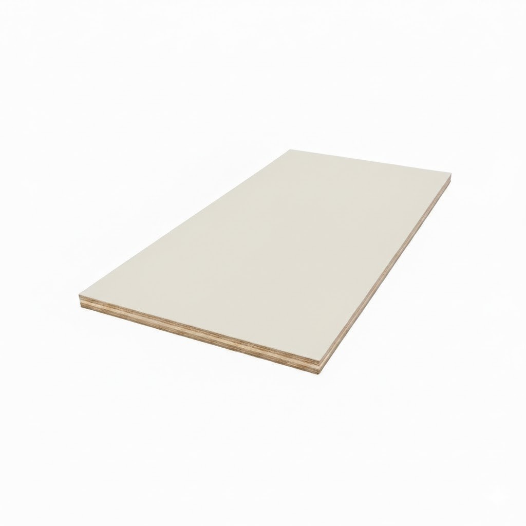 9mm Pure White Plywood Melamine Sheet - Peach Skin