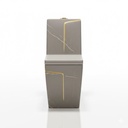  2950- Grey and Gold One-Piece Toilet 
