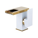 8037 - Waterfall Gold and White Mixer Tap