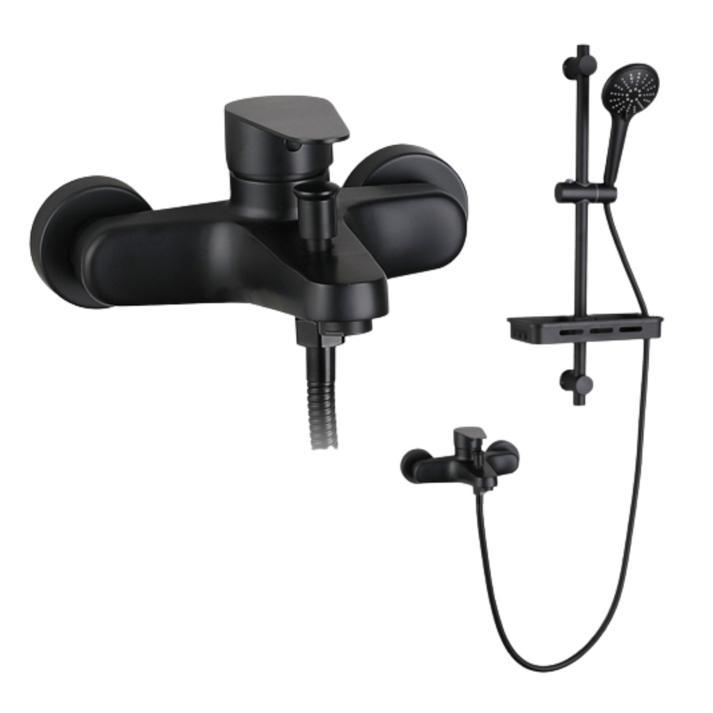 8047 - Matte Black Mixer Shower Tap 