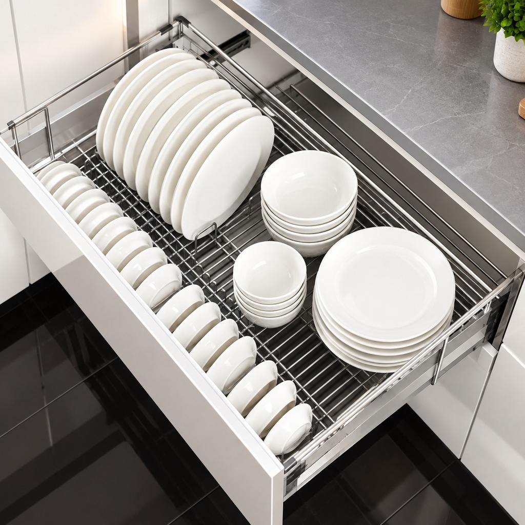 6190 -(3 Side Bowl & Plate Basket) - 900mm 