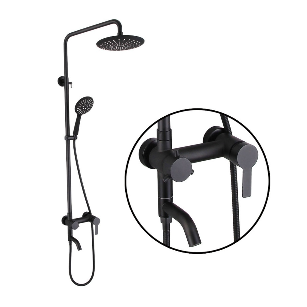 2040 - Matte Black Mixer Shower Tap_HS006