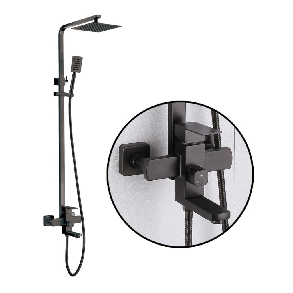 2041 - Matte Black Mixer Shower Tap_HS007