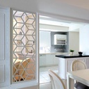 LA066(L) Silver Mirror Sticker