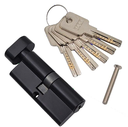 CY002-60_(Black) Door Cylinder Lock with Turn Key
