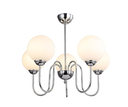 3544-5 Chrome And White Pendant Lamp