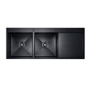 NB12050 BK Double Bowl Sink With Drainer _(Nano Black)